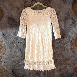 White Lace Mini Dress